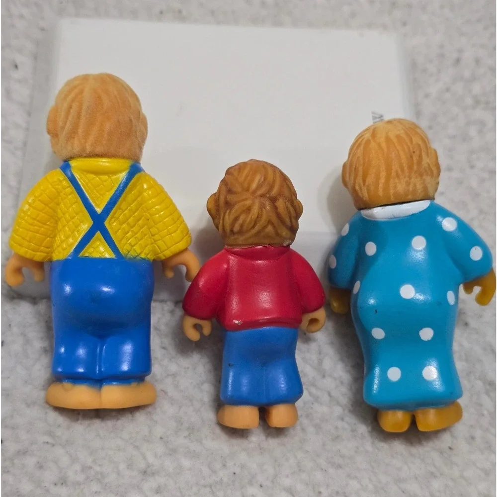 Vintage 1986 Berenstain Bears‎ PVC Figures Set Papa Mama Brother Bear 80s Toys